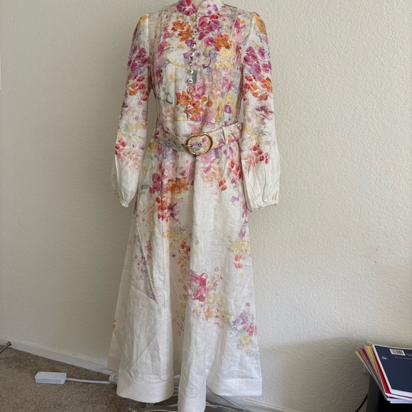 New Zimmermann Multicolor Floral Long Sleeve Dress - Picture 3 of 6